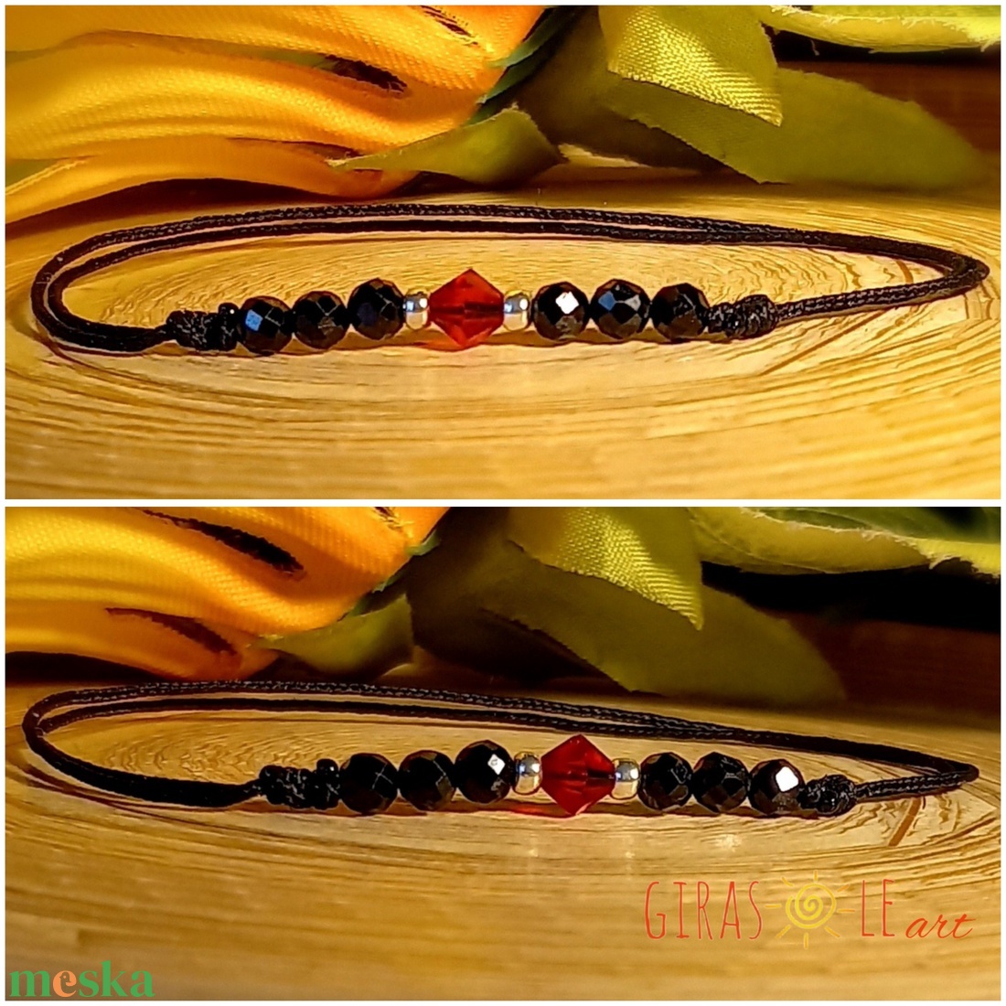 Spinell zsinórka karkötő gyöngyökkel - ékszer - karkötő - ásványkarkötő - Meska.hu