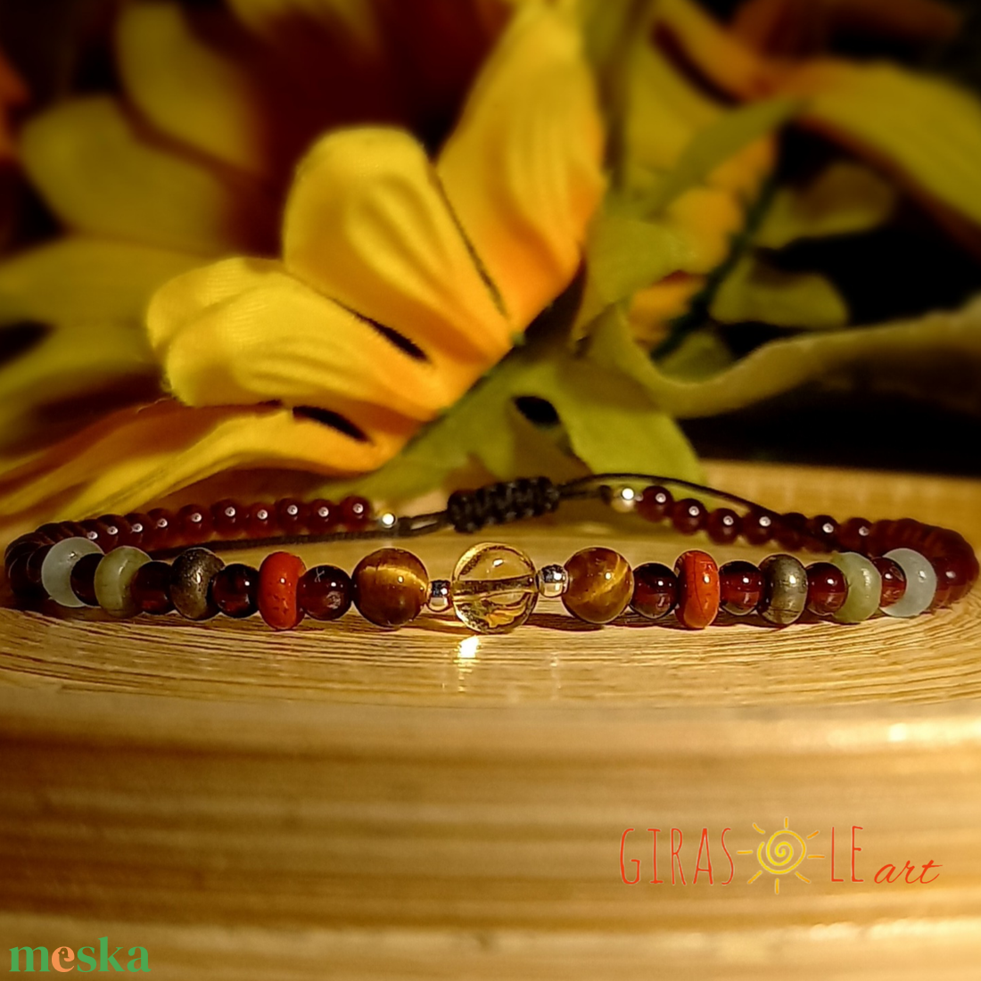 Ásványkarkötő sterlingezüsttel - ékszer - karkötő - ásványkarkötő - Meska.hu