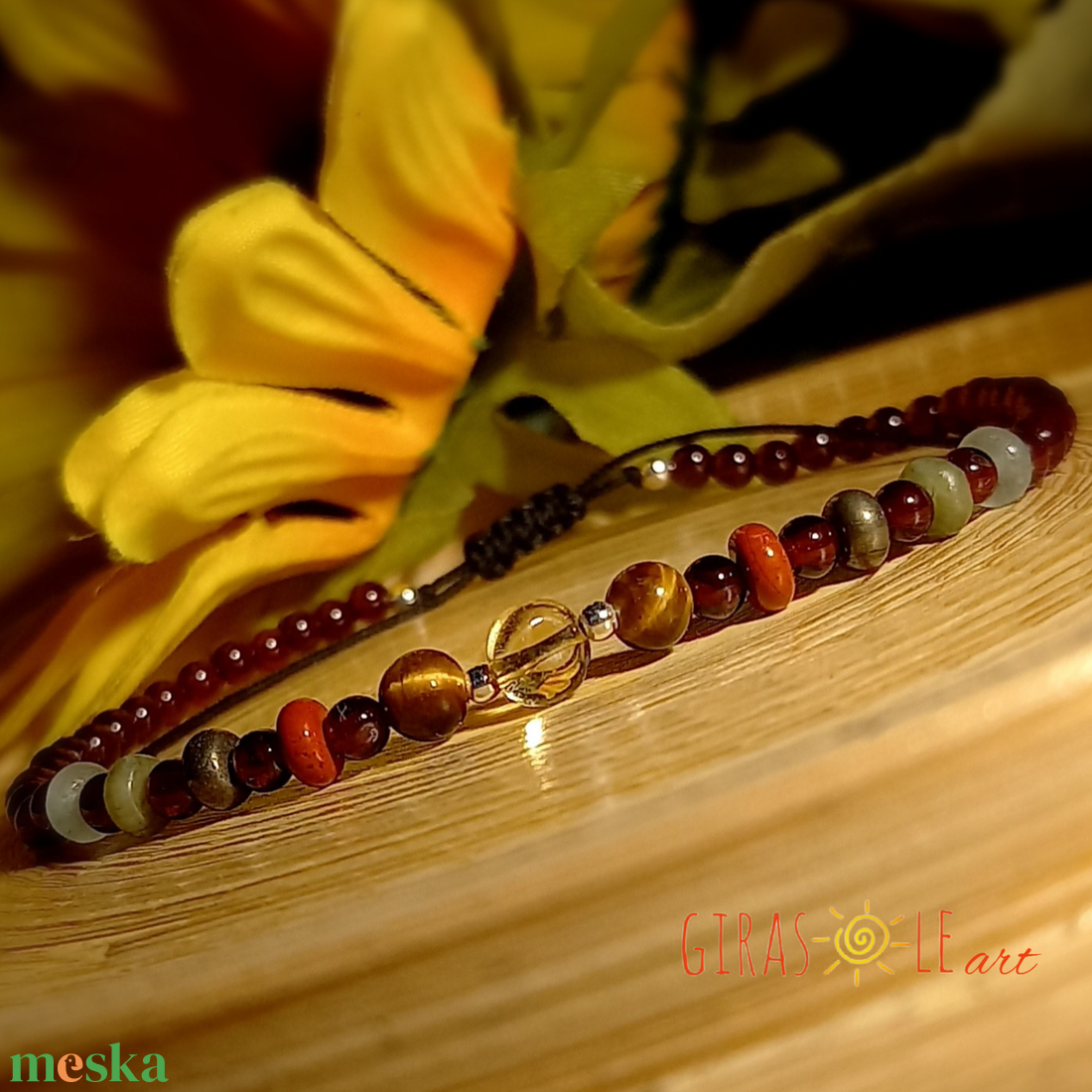 Ásványkarkötő sterlingezüsttel - ékszer - karkötő - ásványkarkötő - Meska.hu