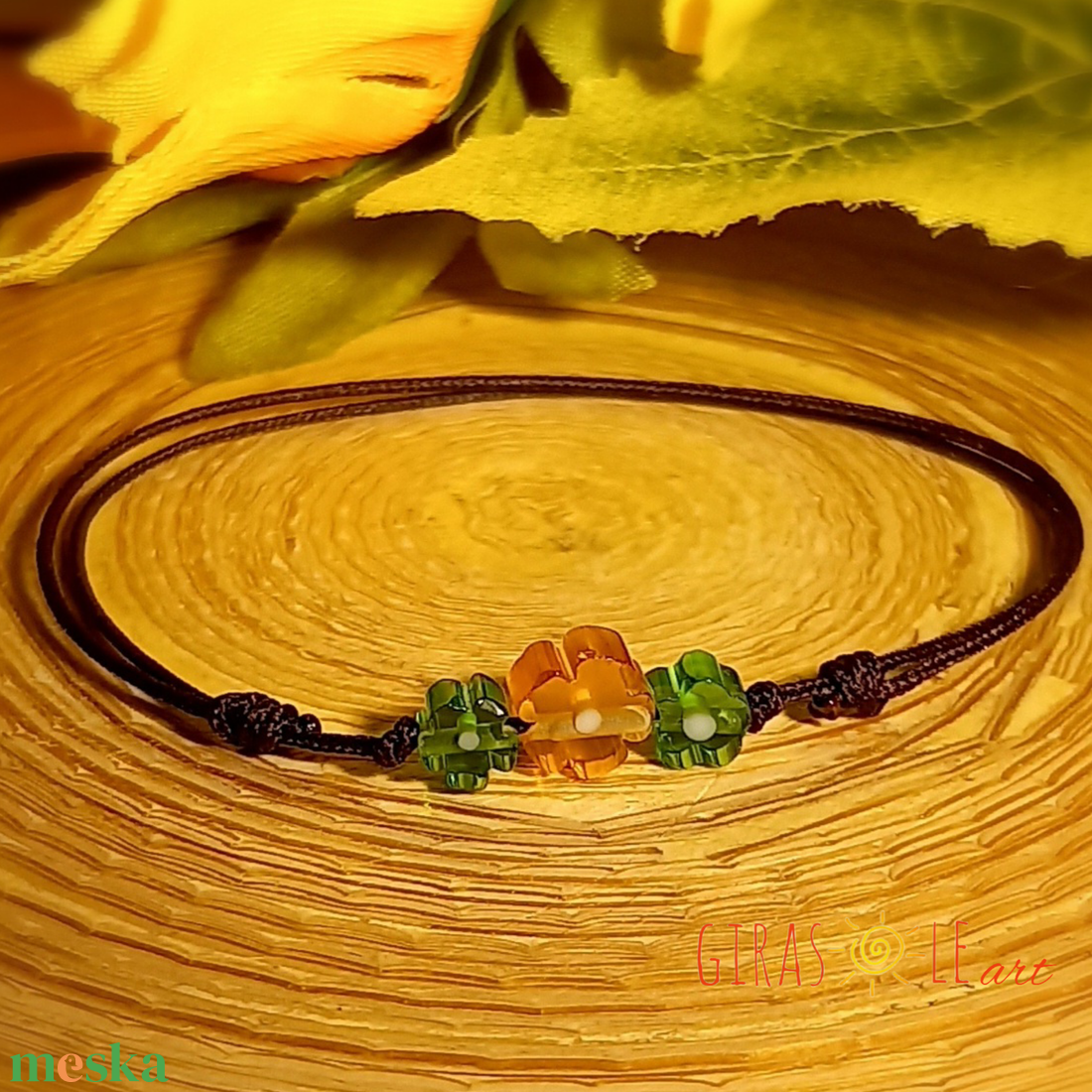 Kiskertem millefiori zsinórka - ékszer - karkötő - gyöngyös karkötő - Meska.hu