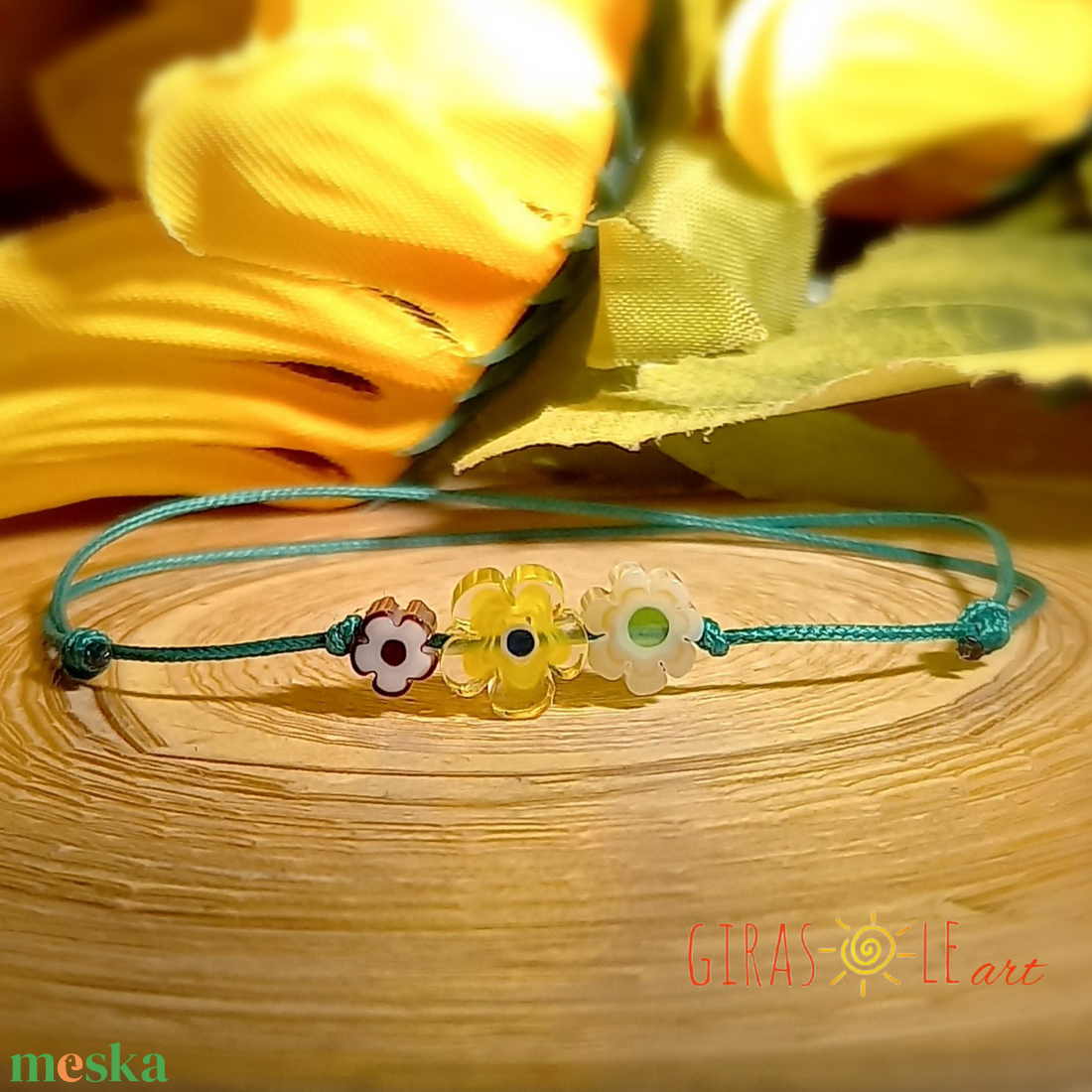 Kiskertem millefiori zsinórka - ékszer - karkötő - gyöngyös karkötő - Meska.hu