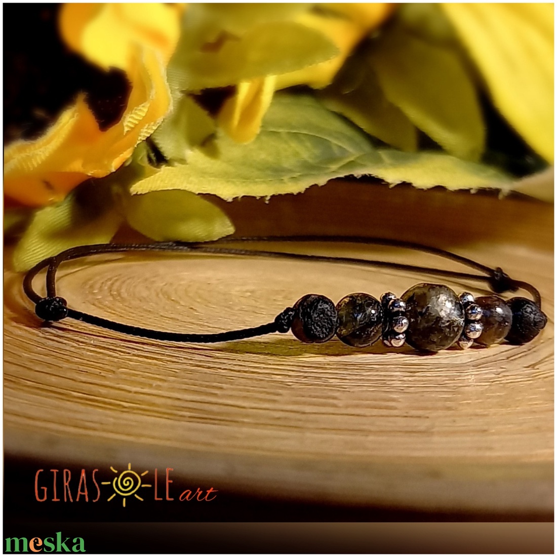 Gyöngyházas turmalin zsinórka - ékszer - karkötő - ásványkarkötő - Meska.hu