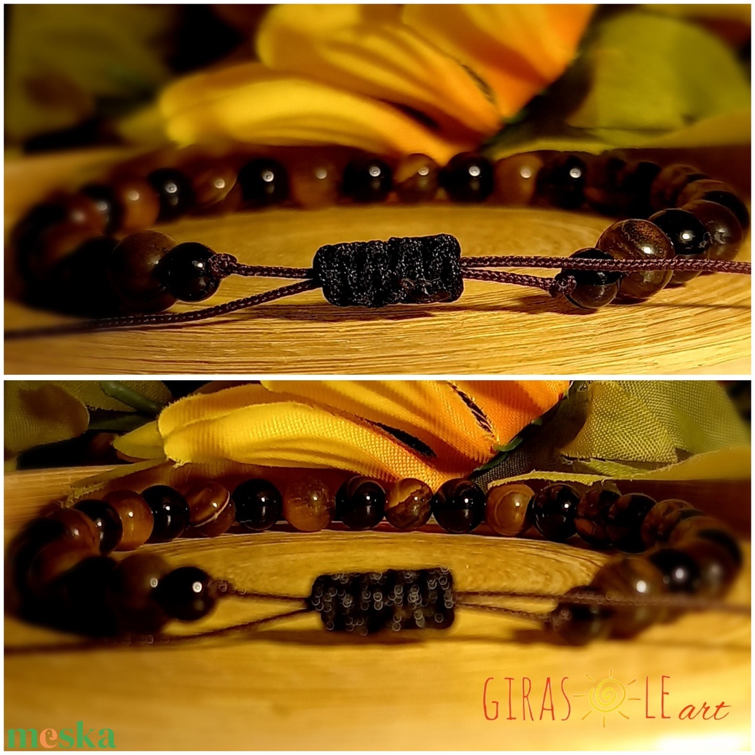 Tigrisszem-turmalin karkötő  - ékszer - karkötő - ásványkarkötő - Meska.hu