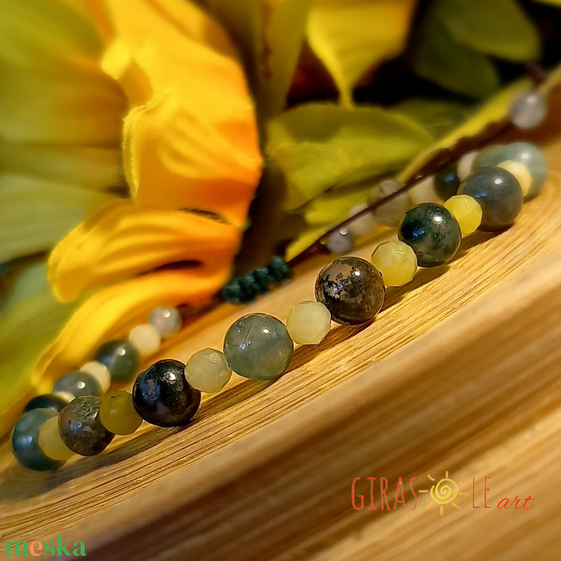 Mohaachát-jáde karkötő  - ékszer - karkötő - ásványkarkötő - Meska.hu