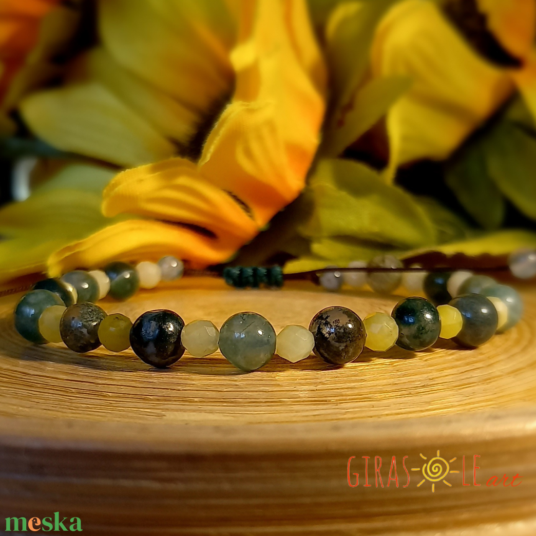 Mohaachát-jáde karkötő  - ékszer - karkötő - ásványkarkötő - Meska.hu