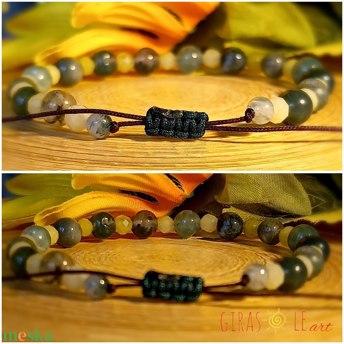 Mohaachát-jáde karkötő  - ékszer - karkötő - ásványkarkötő - Meska.hu