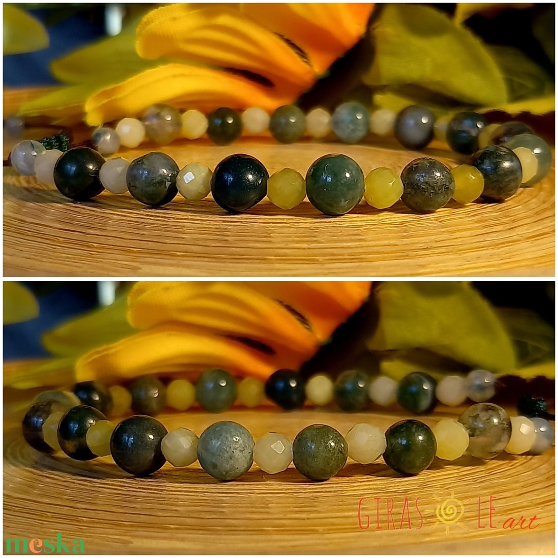 Mohaachát-jáde karkötő  - ékszer - karkötő - ásványkarkötő - Meska.hu