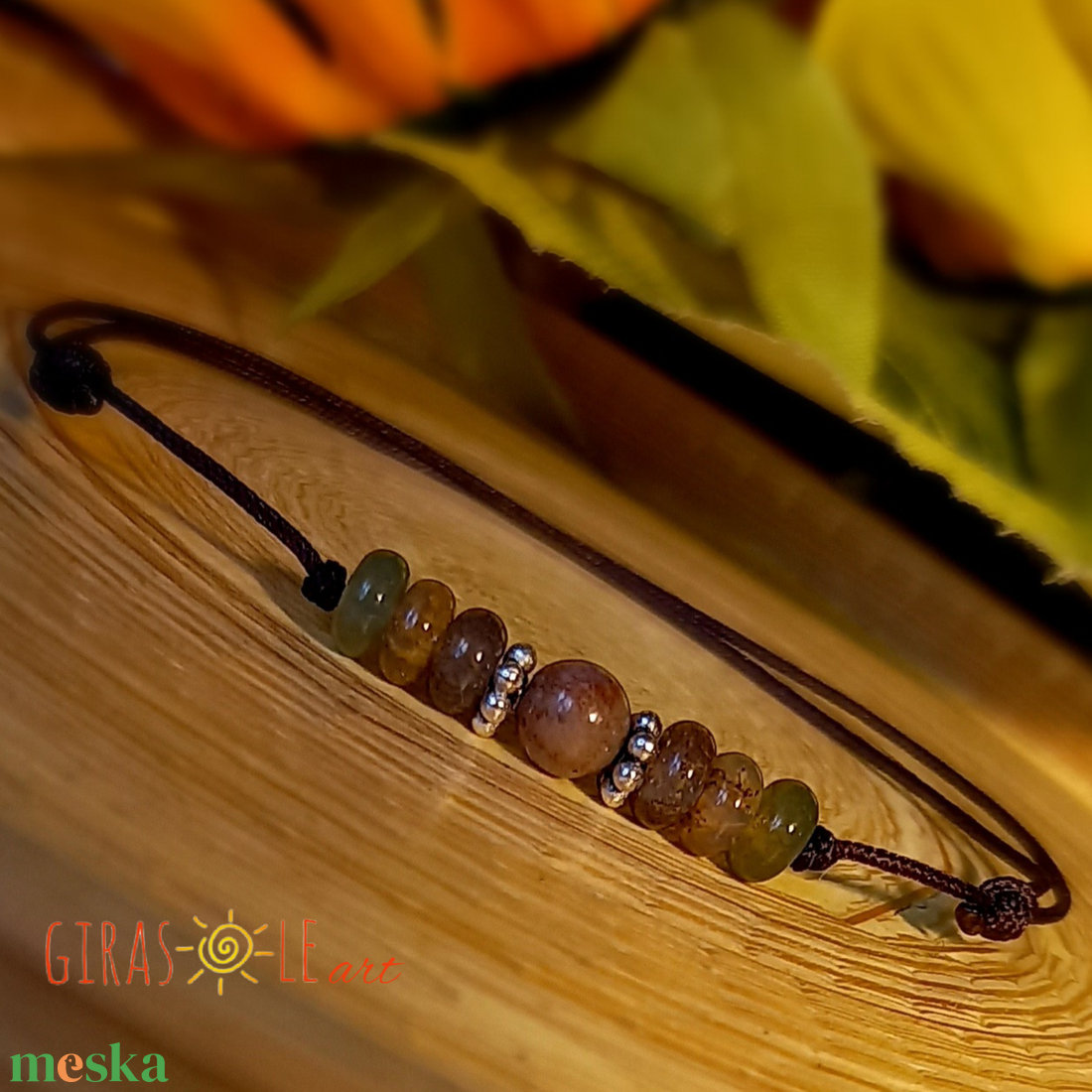 Achát zsinórka karkötő  - ékszer - karkötő - ásványkarkötő - Meska.hu