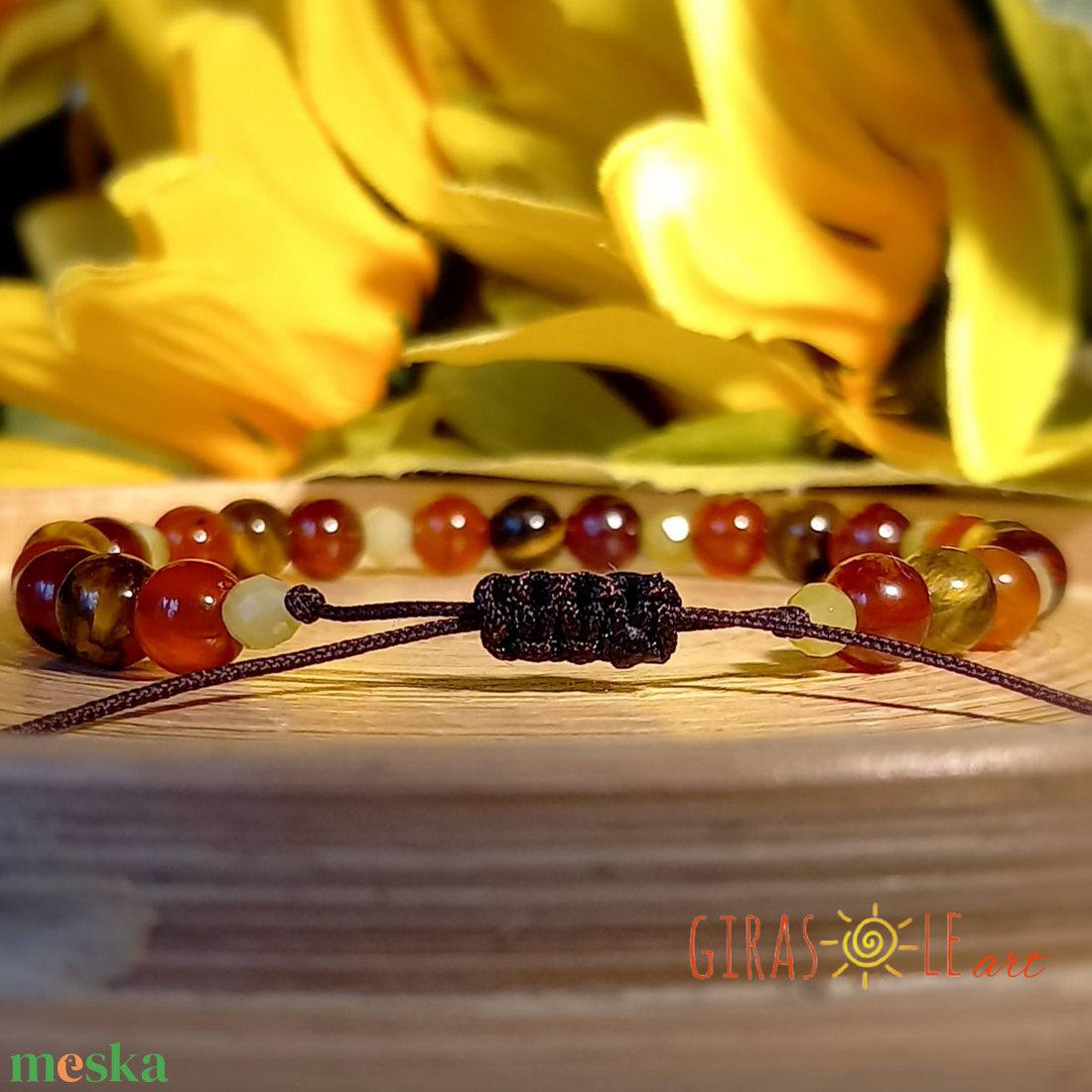 Napfény karkötő  - ékszer - karkötő - ásványkarkötő - Meska.hu