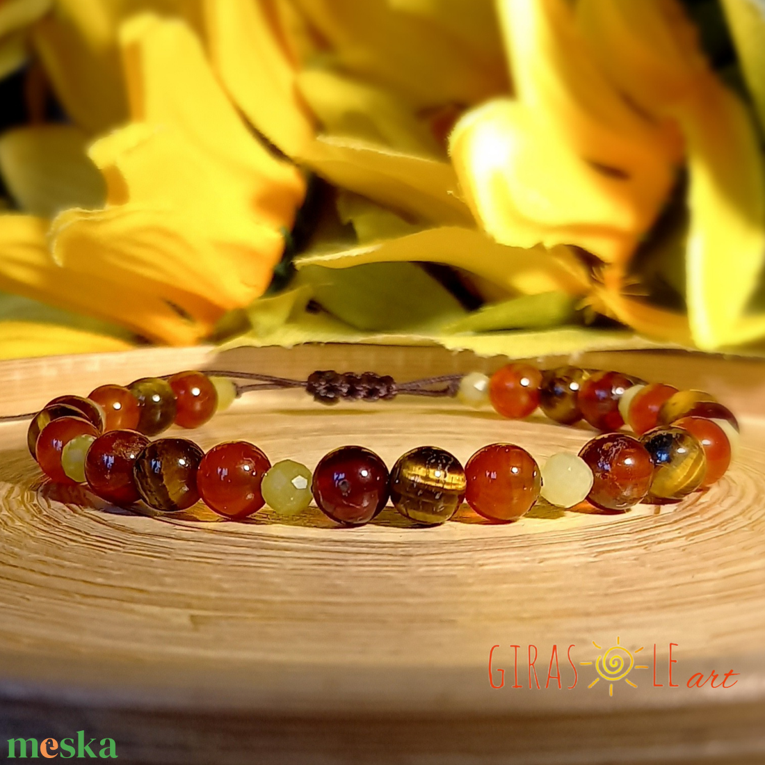 Napfény karkötő  - ékszer - karkötő - ásványkarkötő - Meska.hu