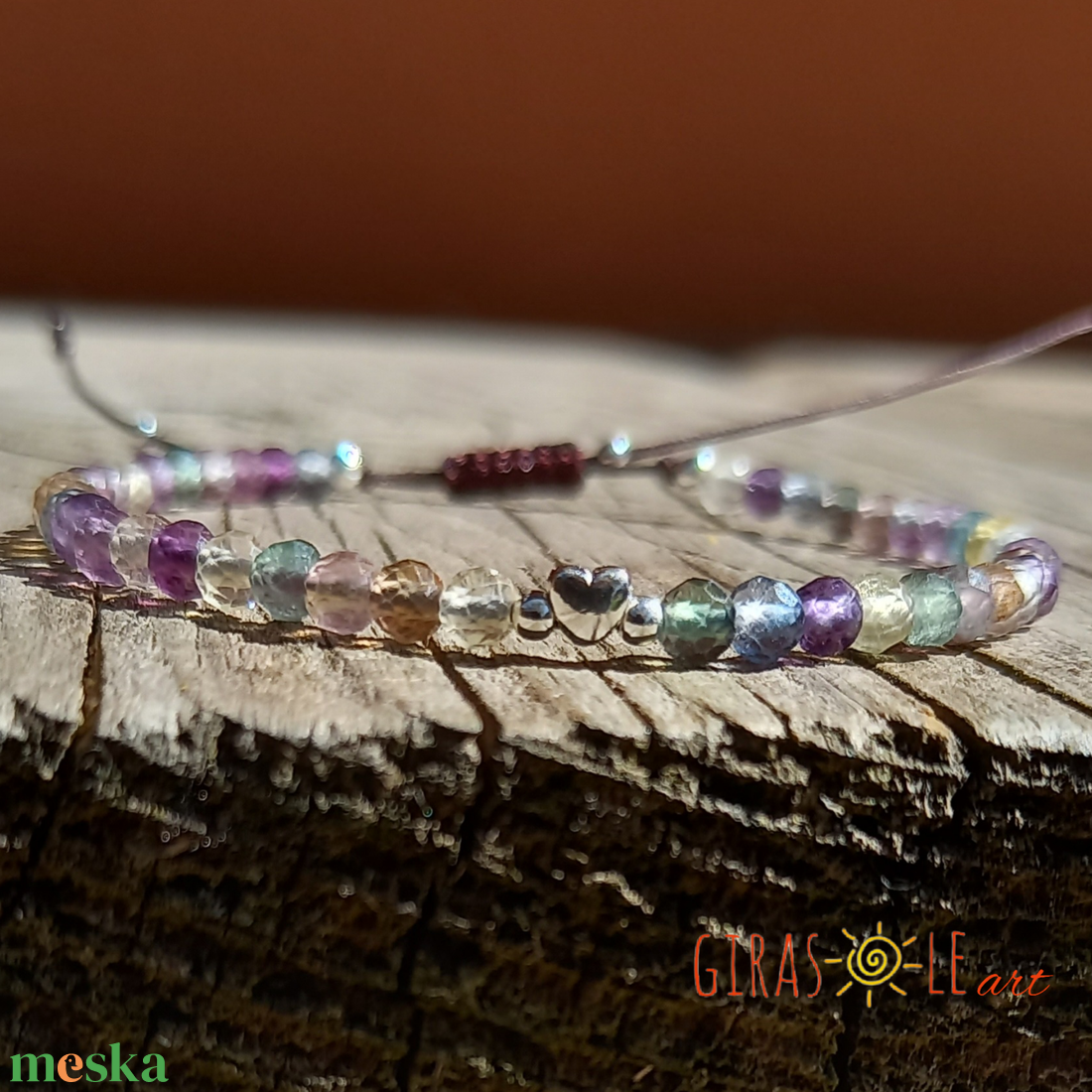 Icipiciszív - fluorit karkötő  - ékszer - karkötő - ásványkarkötő - Meska.hu