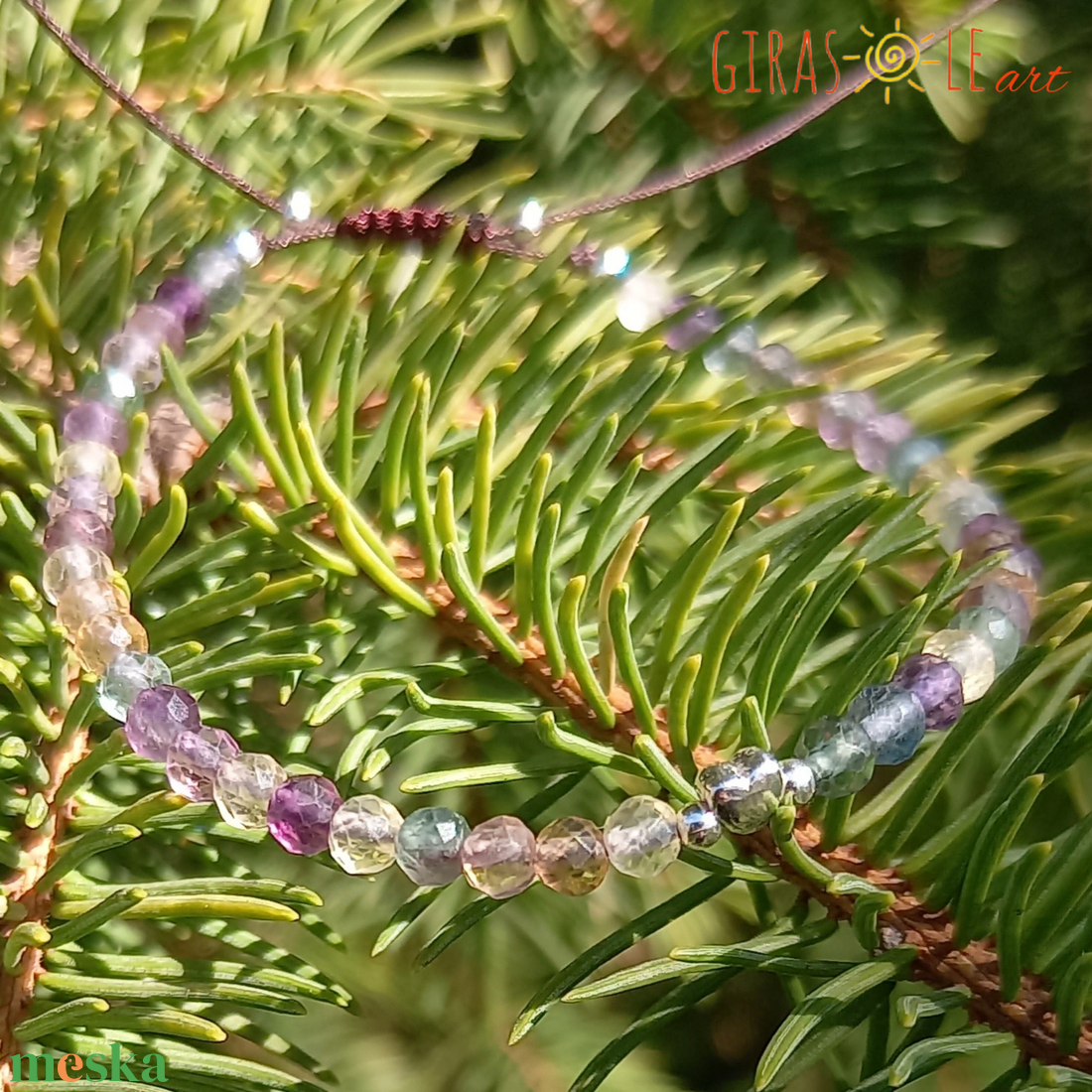 Icipiciszív - fluorit karkötő  - ékszer - karkötő - ásványkarkötő - Meska.hu