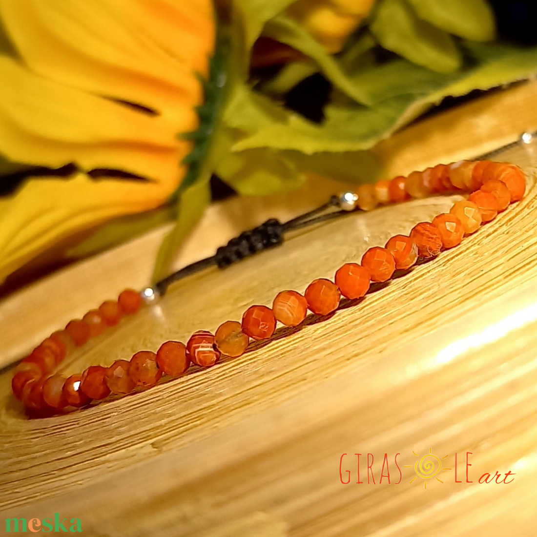 Szárdónix karkötő  - ékszer - karkötő - ásványkarkötő - Meska.hu