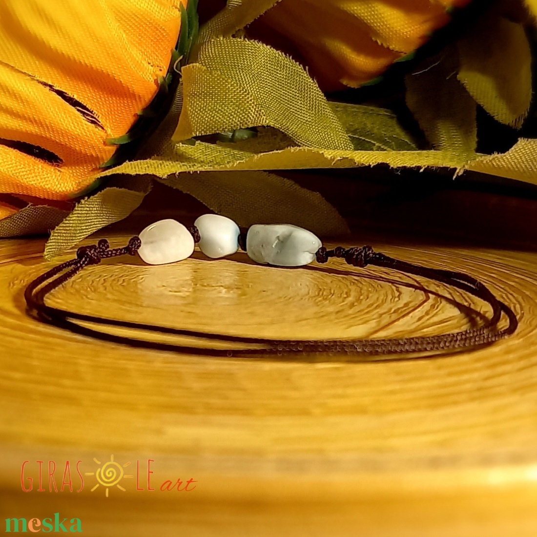 Larimar zsinórka  - ékszer - karkötő - ásványkarkötő - Meska.hu