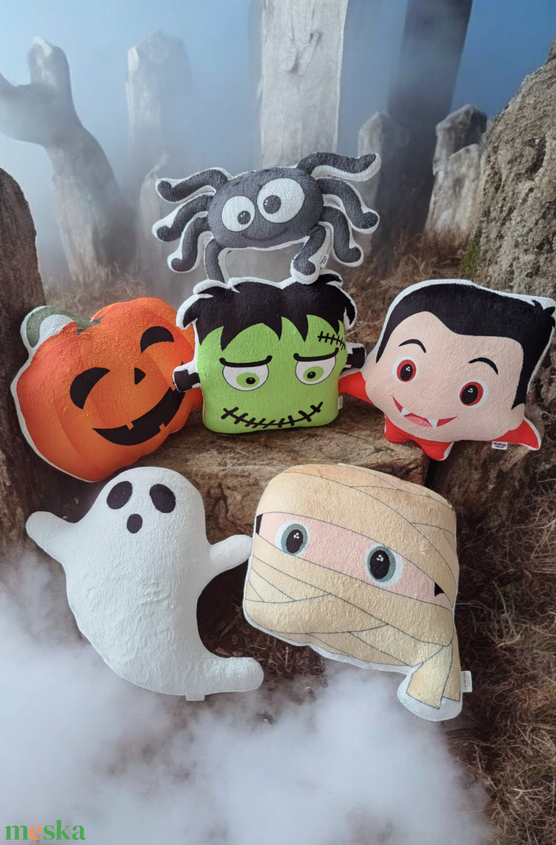 Pók formapárna  - otthon & életmód - dekoráció - halloween - halloweeni dekoráció - Meska.hu