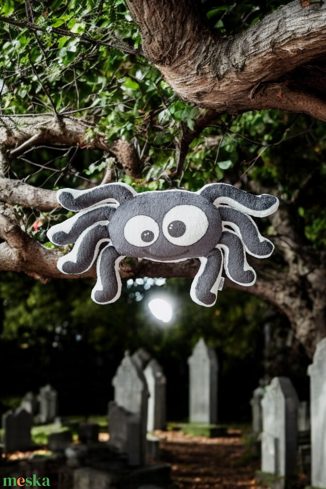 Pók formapárna  - otthon & életmód - dekoráció - halloween - halloweeni dekoráció - Meska.hu