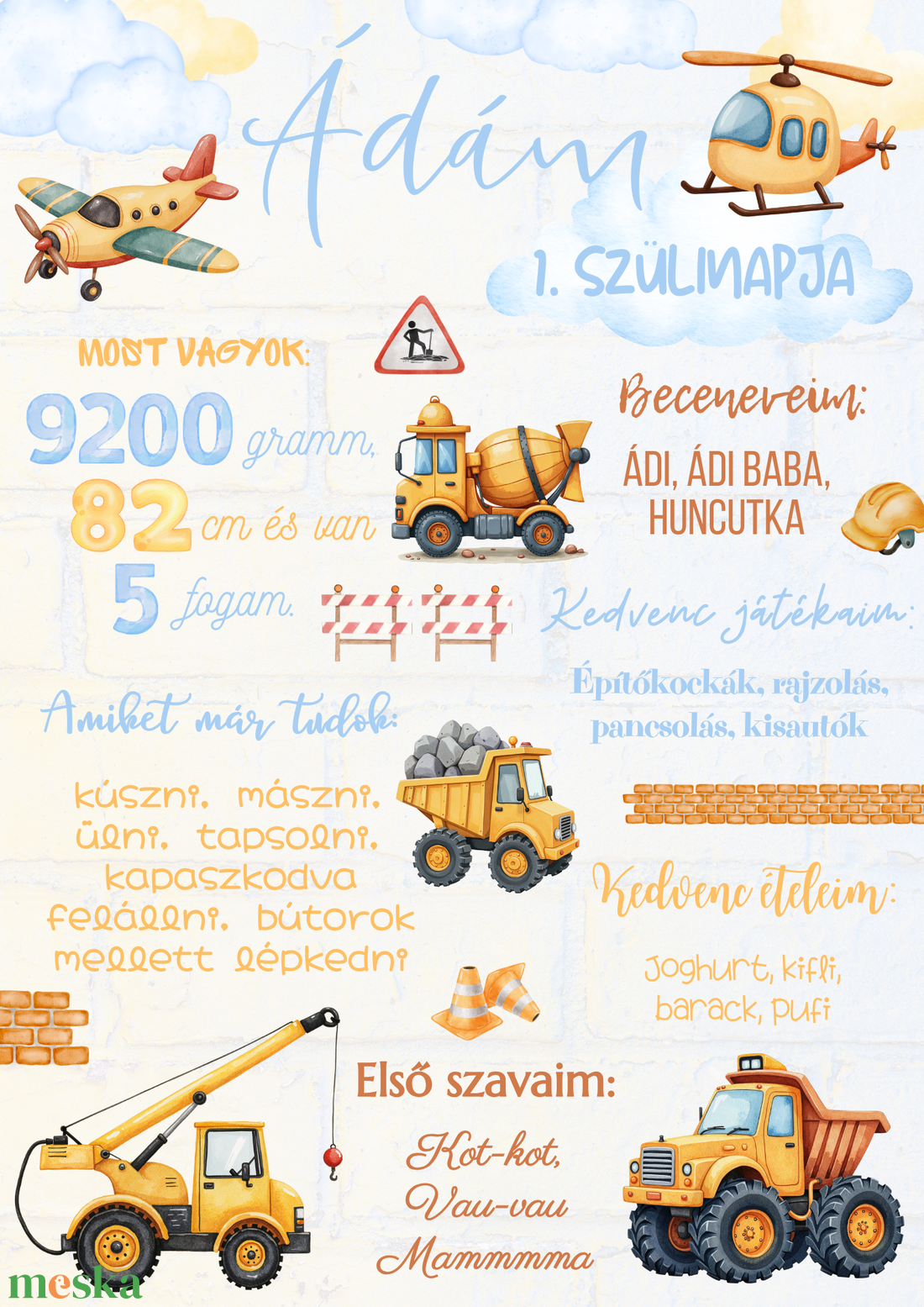 Munkagépes szülinapi babaposzter - otthon & életmód - dekoráció - kép & falikép - poszter - Meska.hu Munkagépes szülinapi babaposzter - otthon & életmód - dekoráció - kép & falikép - poszter - Meska.hu