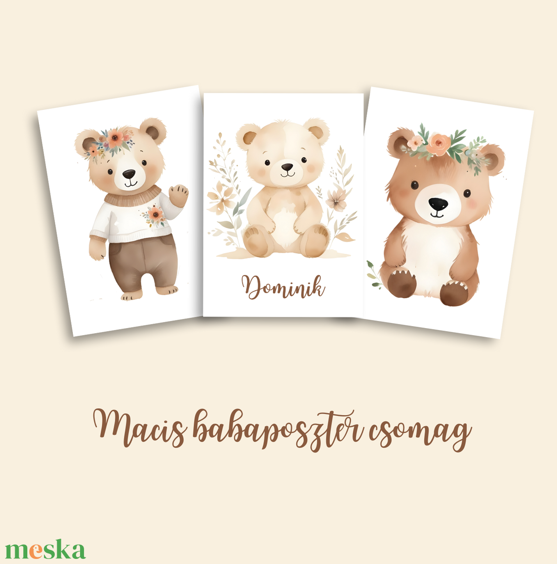 BOHO macis gyerekszoba dekoráció falikép szett - otthon & életmód - babaszoba, gyerekszoba - babaszoba kép - Meska.hu BOHO macis gyerekszoba dekoráció falikép szett - otthon & életmód - babaszoba, gyerekszoba - babaszoba kép - Meska.hu