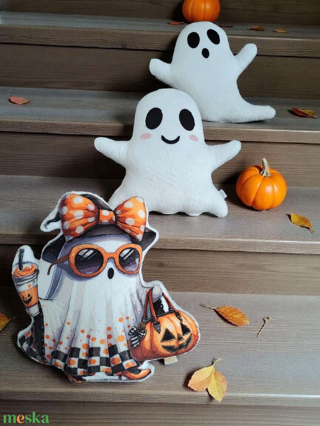 Cuki szellem formapárna  - otthon & életmód - dekoráció - halloween - halloweeni figurák - Meska.hu