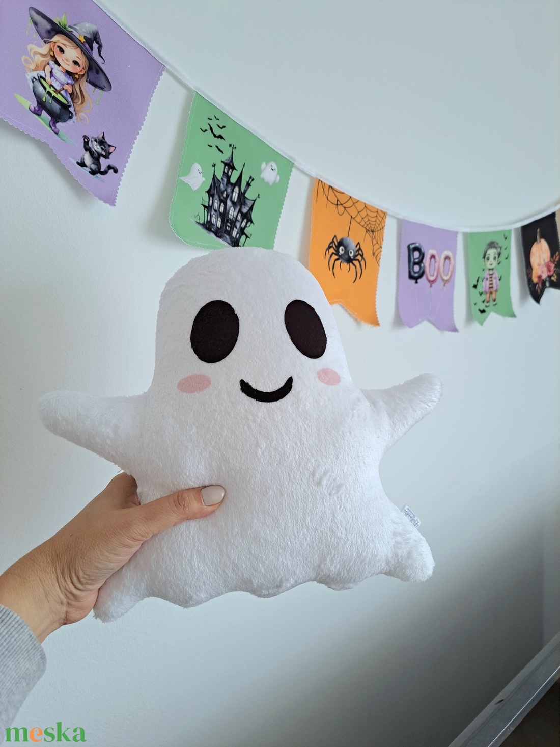 Cuki szellem formapárna  - otthon & életmód - dekoráció - halloween - halloweeni figurák - Meska.hu