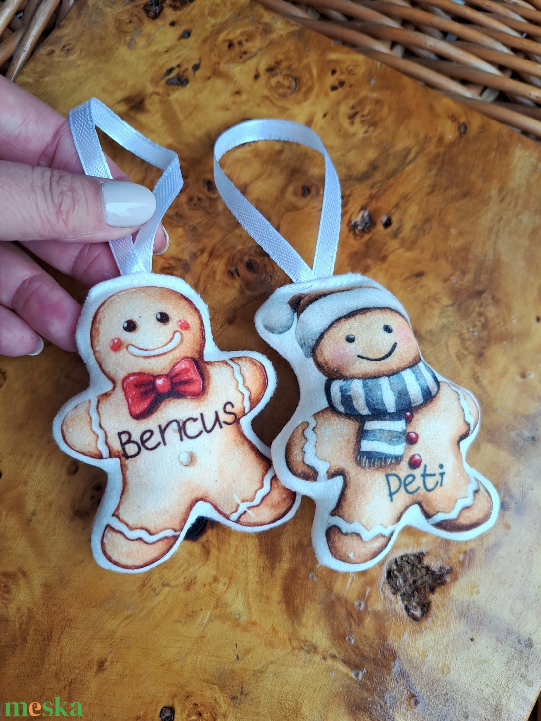 Mézeskalács figura díszek  - karácsony - karácsonyi lakásdekoráció - karácsonyfadíszek - Meska.hu