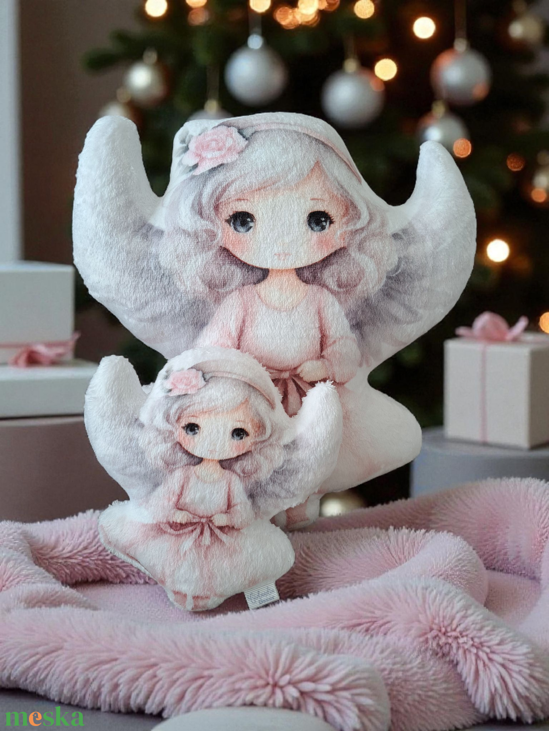 Angyalka formapárna - karácsony - karácsonyi lakásdekoráció - karácsonyi manók, figurák - Meska.hu