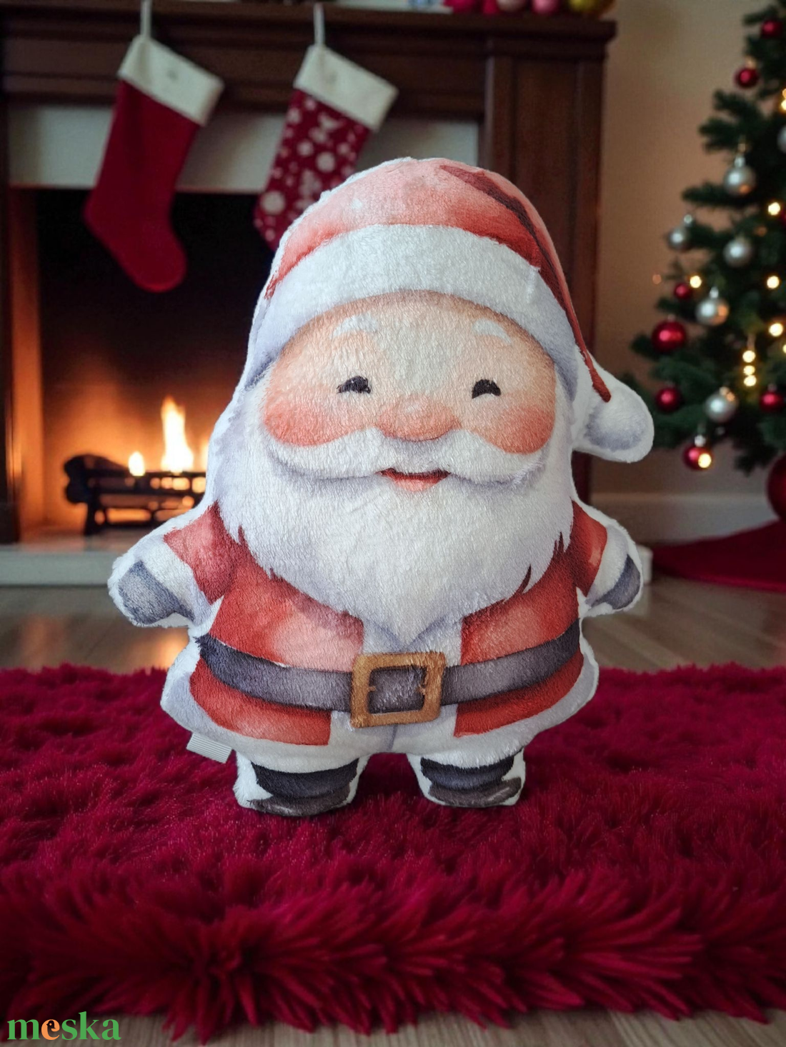 Télapó formapárna - karácsony - karácsonyi lakásdekoráció - karácsonyi manók, figurák - Meska.hu