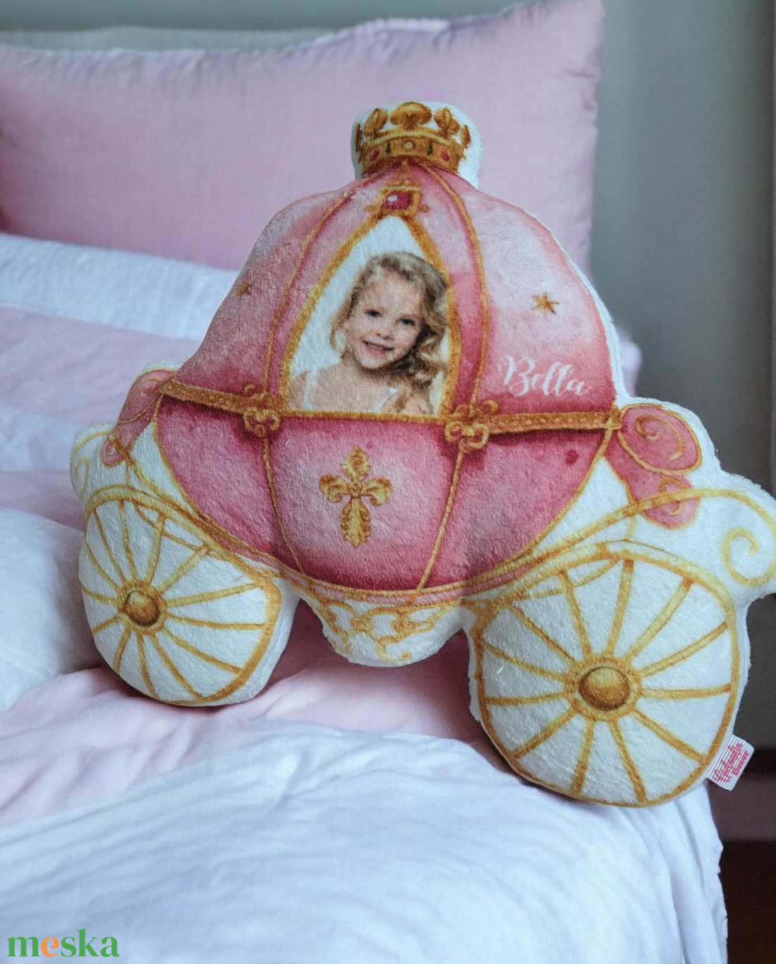 Hintó szundipajti - névvel is kérhető (formapárna, egyedi párna)  - baba - mama - babaszoba dekoráció - gyerek díszpárna - Meska.hu
