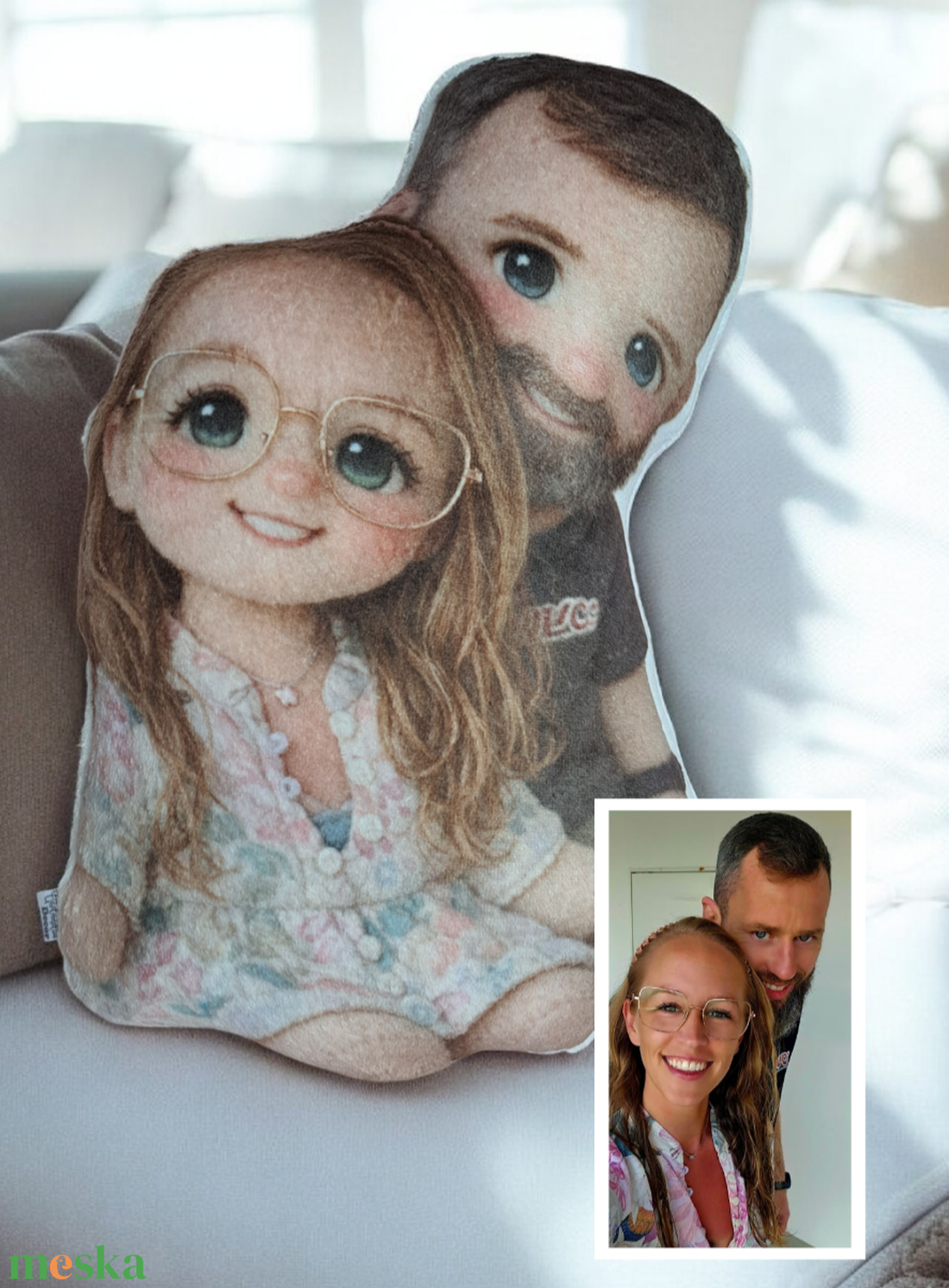 PlüssVagyok páros formapárna - saját fotó alapján - otthon & életmód - lakástextil - párna & párnahuzat - forma párna - Meska.hu