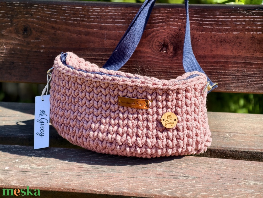 Gisey Rózsaszín crossbody - táska & tok - kézitáska & válltáska - vállon átvethető táska - Meska.hu