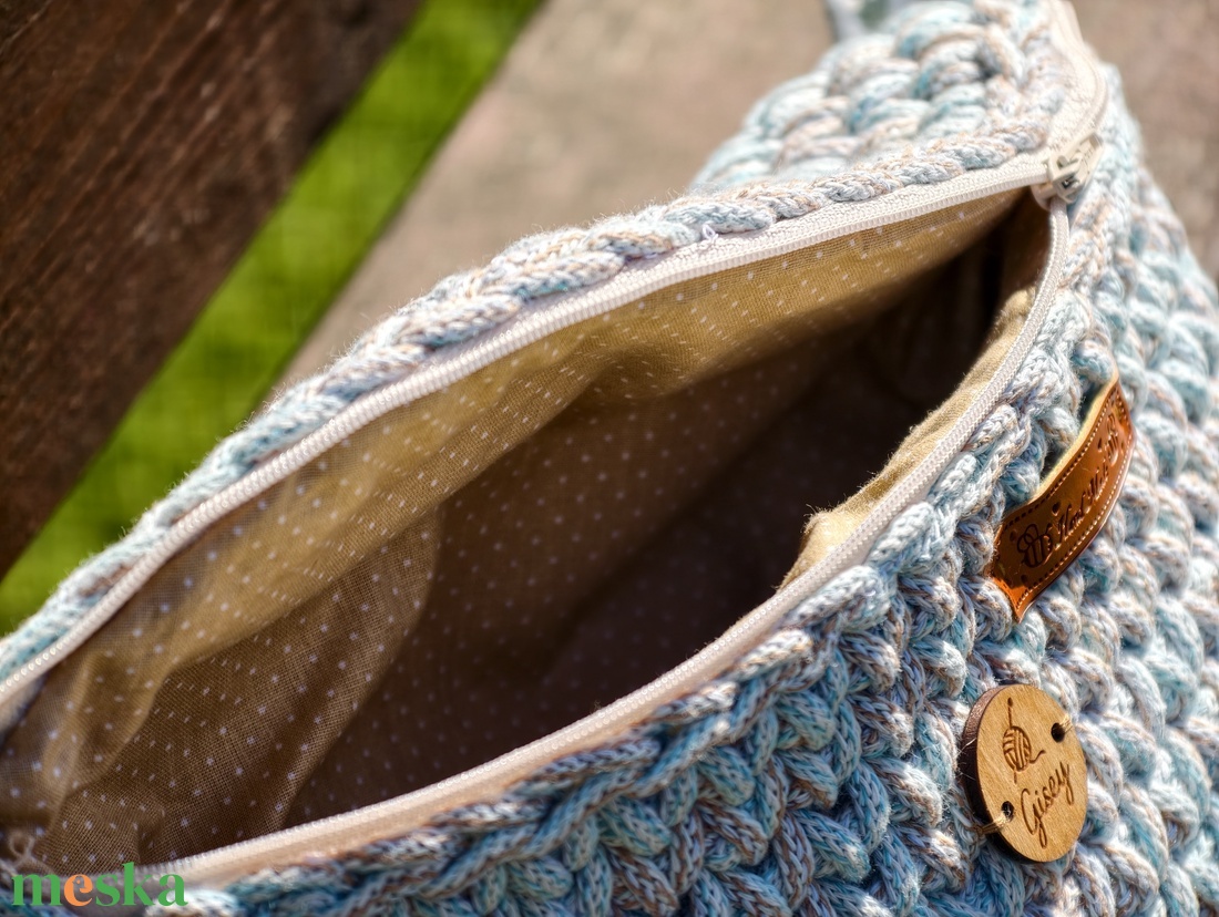Gisey Türkíz Crossbody - táska & tok - kézitáska & válltáska - vállon átvethető táska - Meska.hu