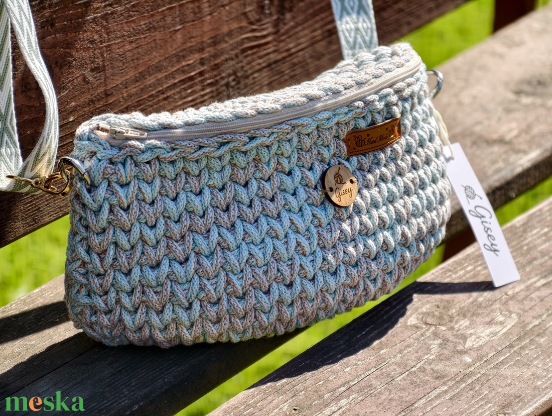 Gisey Türkíz Crossbody - táska & tok - kézitáska & válltáska - vállon átvethető táska - Meska.hu