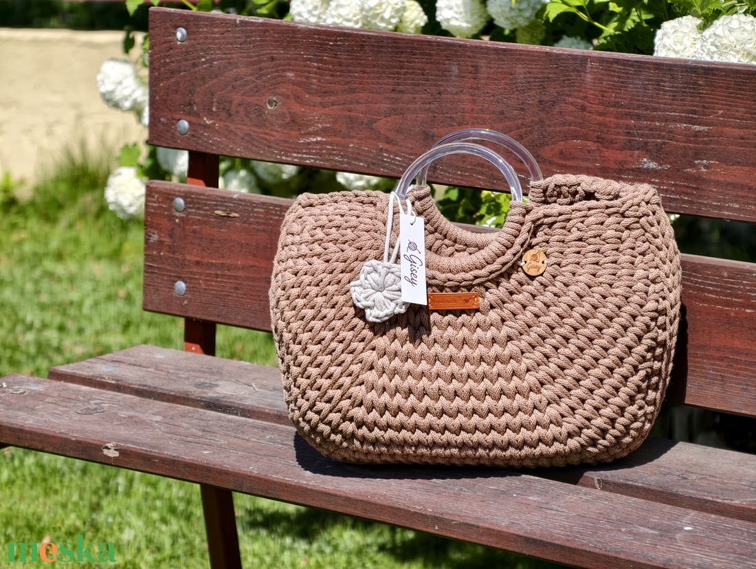 Gisey Barna Kézitáska - táska & tok - kézitáska & válltáska - kézitáska - Meska.hu