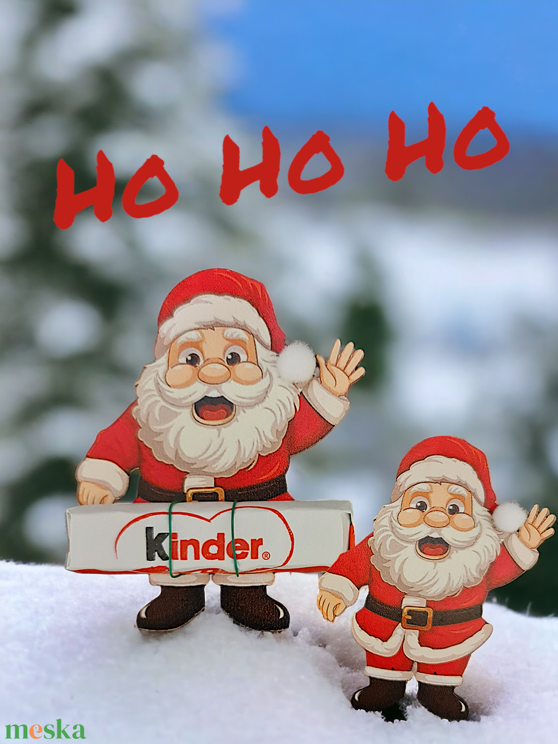 Kinder csoki tartó télapó - karácsony - mikulás - mikulás ajándékok - Meska.hu