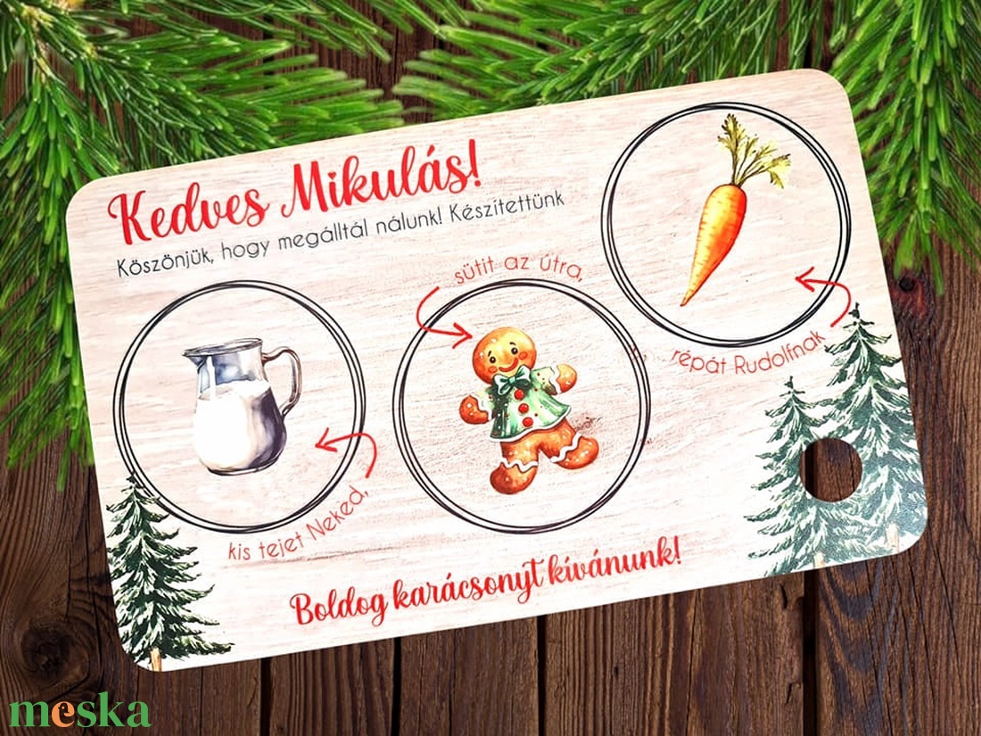 Mikulás tálca - karácsony - mikulás - mikulás ajándékok - Meska.hu