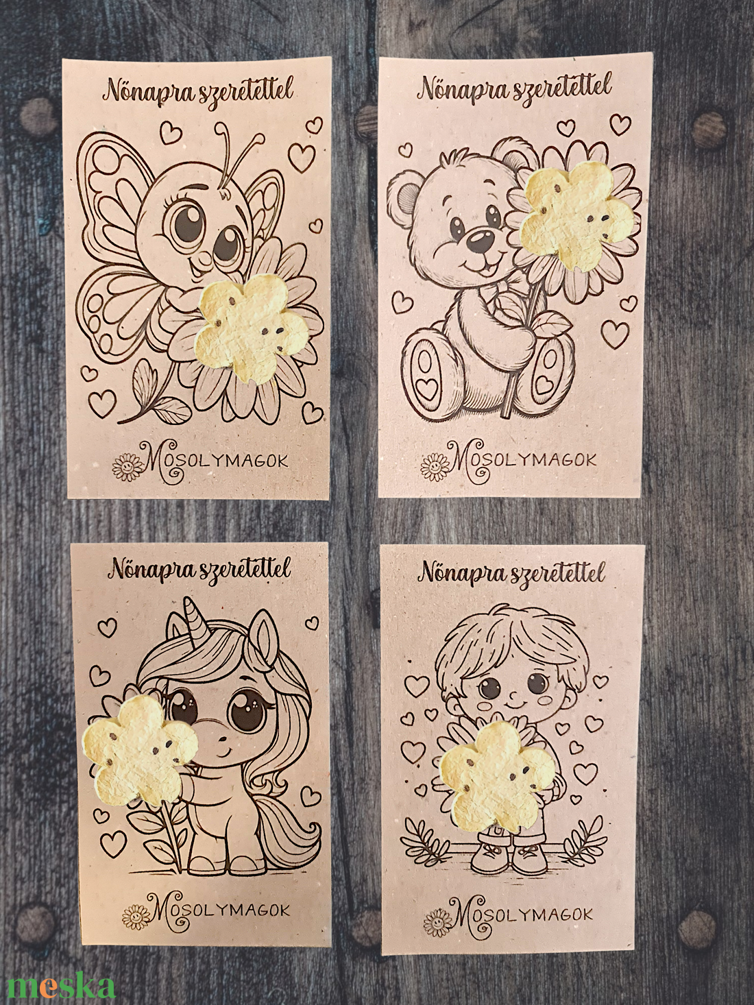 Mosolymagok színezővel nőnapra - otthon & életmód - virágdekoráció - virágdíszítő kellékek - Meska.hu