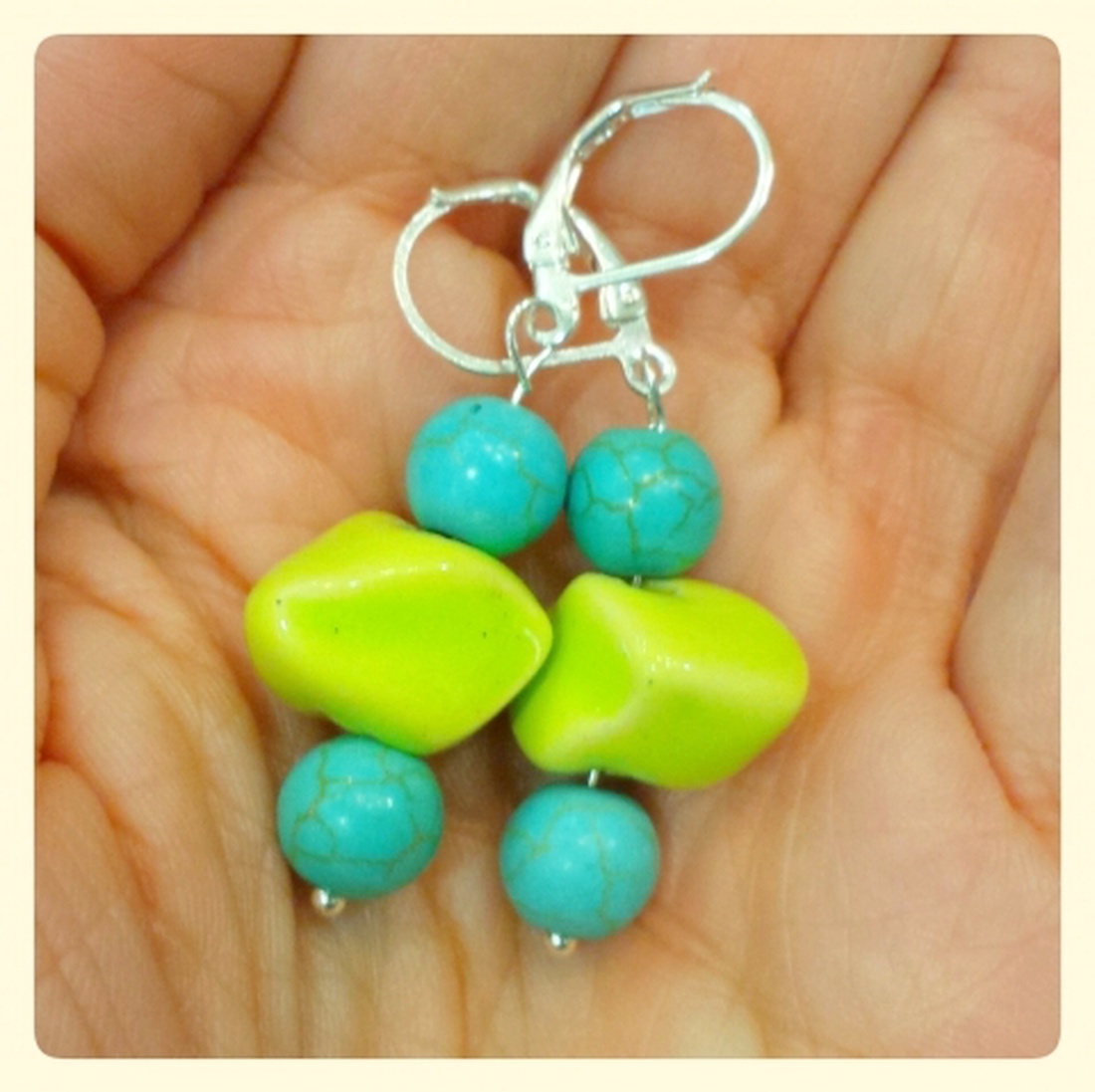 Turquoise lime füli -  - Meska.hu