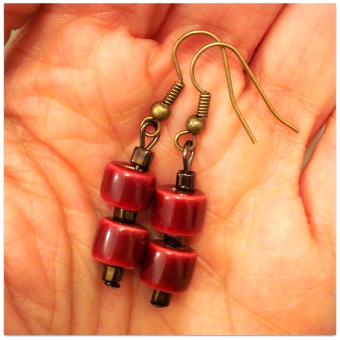 Kerámia fülbevaló -  - Meska.hu