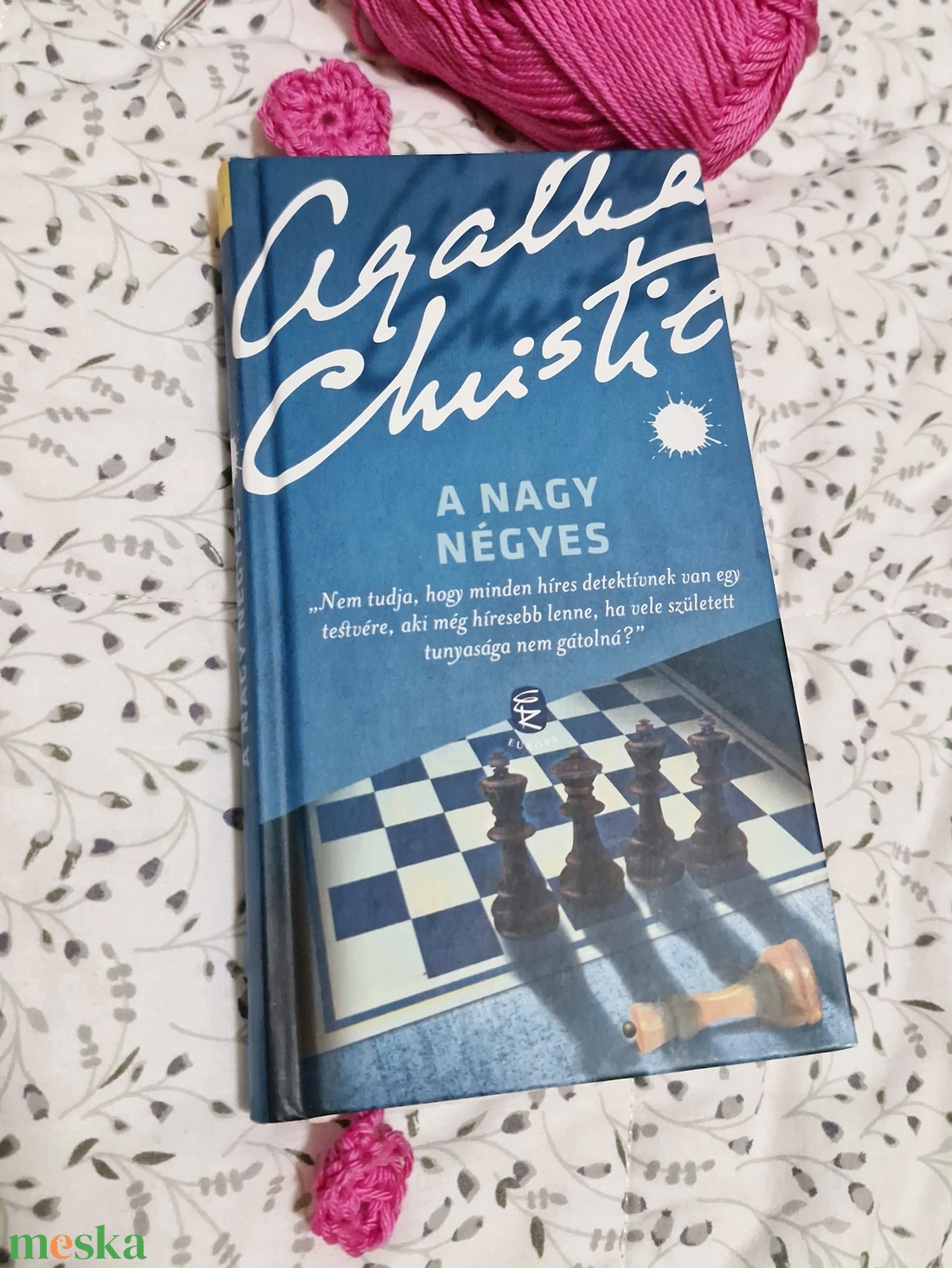 Horgolt virágos könyvjelző  rózsaszín - könyv & zene - könyvjelző - Meska.hu