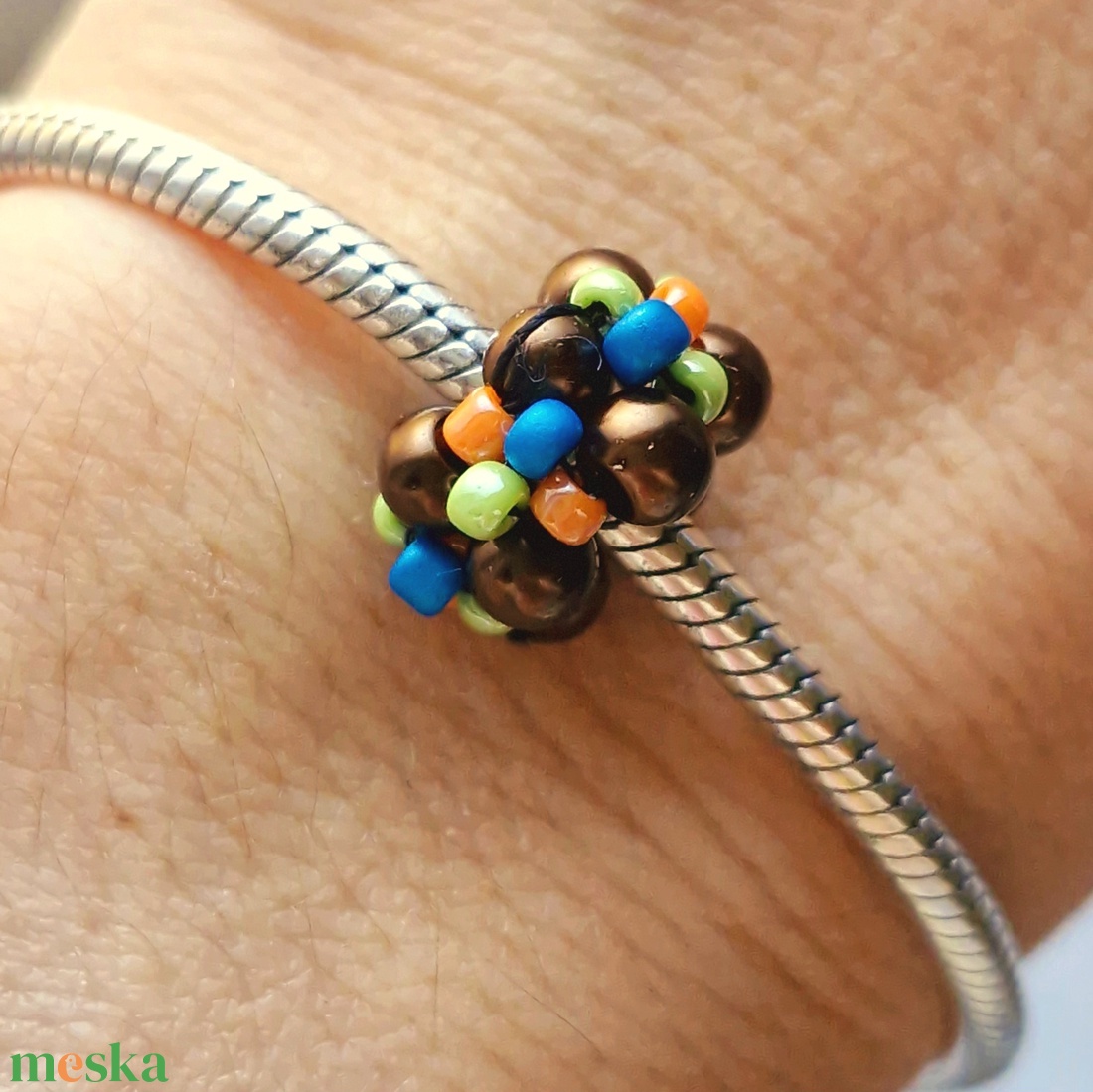 Gyöngy charm Pandora karkötőhöz - ékszer - karkötő - gyöngyös karkötő - Meska.hu