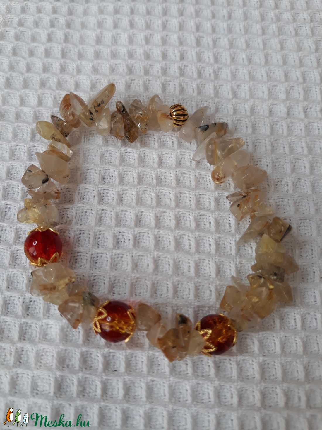 Aranyalma - rutil kvarc karkötő - ékszer - karkötő - bogyós karkötő - Meska.hu