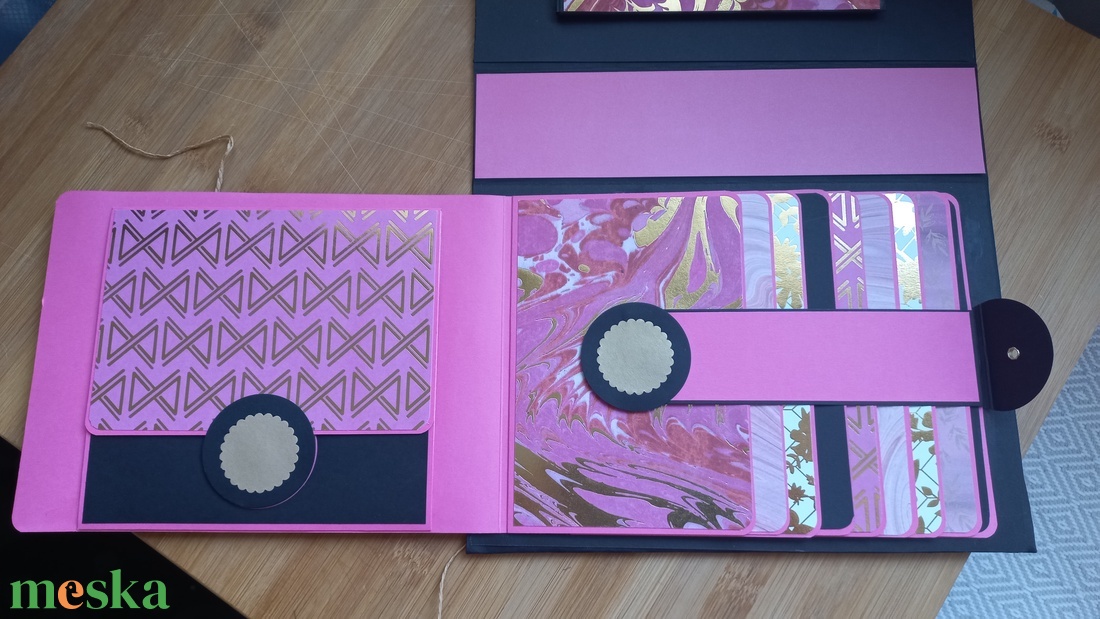 Elegáns mini fotó album - scrapbook album  - otthon & életmód - papír, írószer - album & fotóalbum - Meska.hu