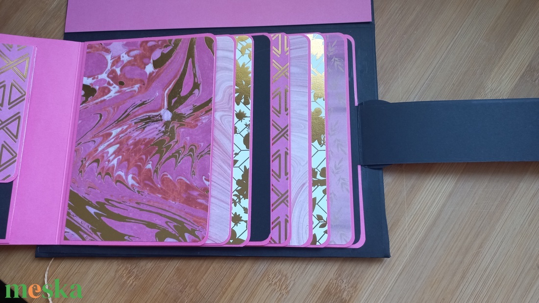 Elegáns mini fotó album - scrapbook album  - otthon & életmód - papír, írószer - album & fotóalbum - Meska.hu