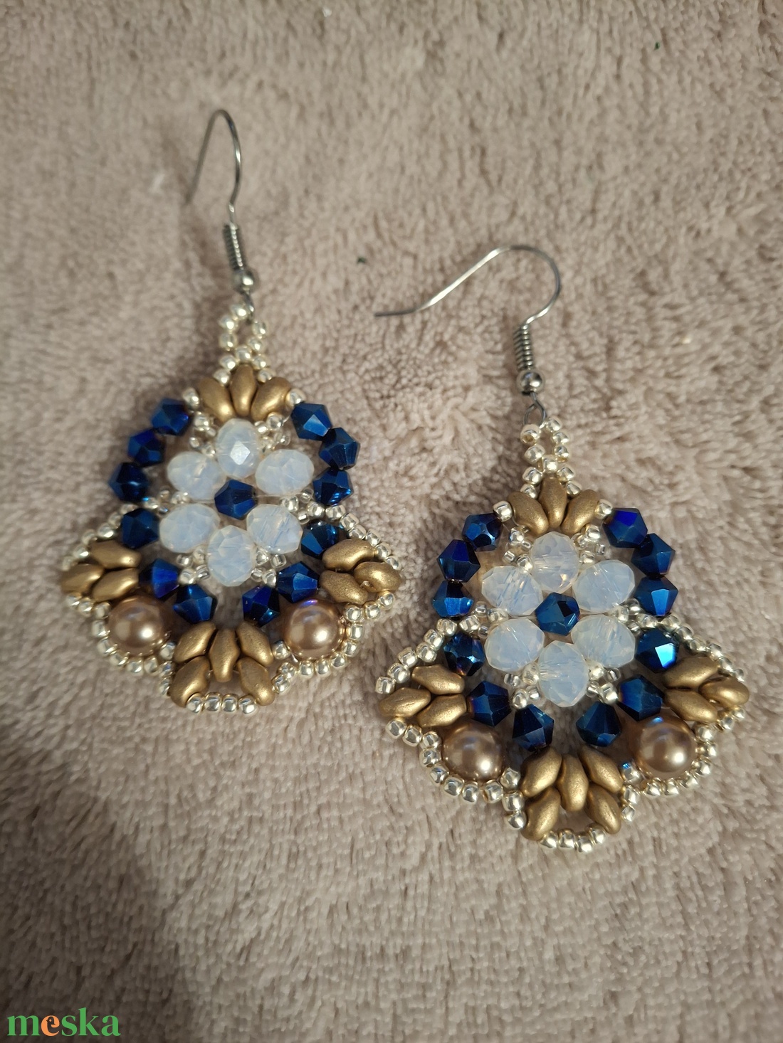 Gyöngy fülbevaló - ékszer - fülbevaló - lógó fülbevaló - Meska.hu