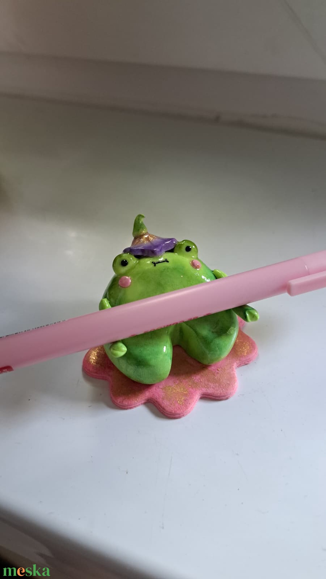 Fairy Frog pen holder - otthon & életmód - dekoráció - dekoratív figurák és szobrok - Meska.hu