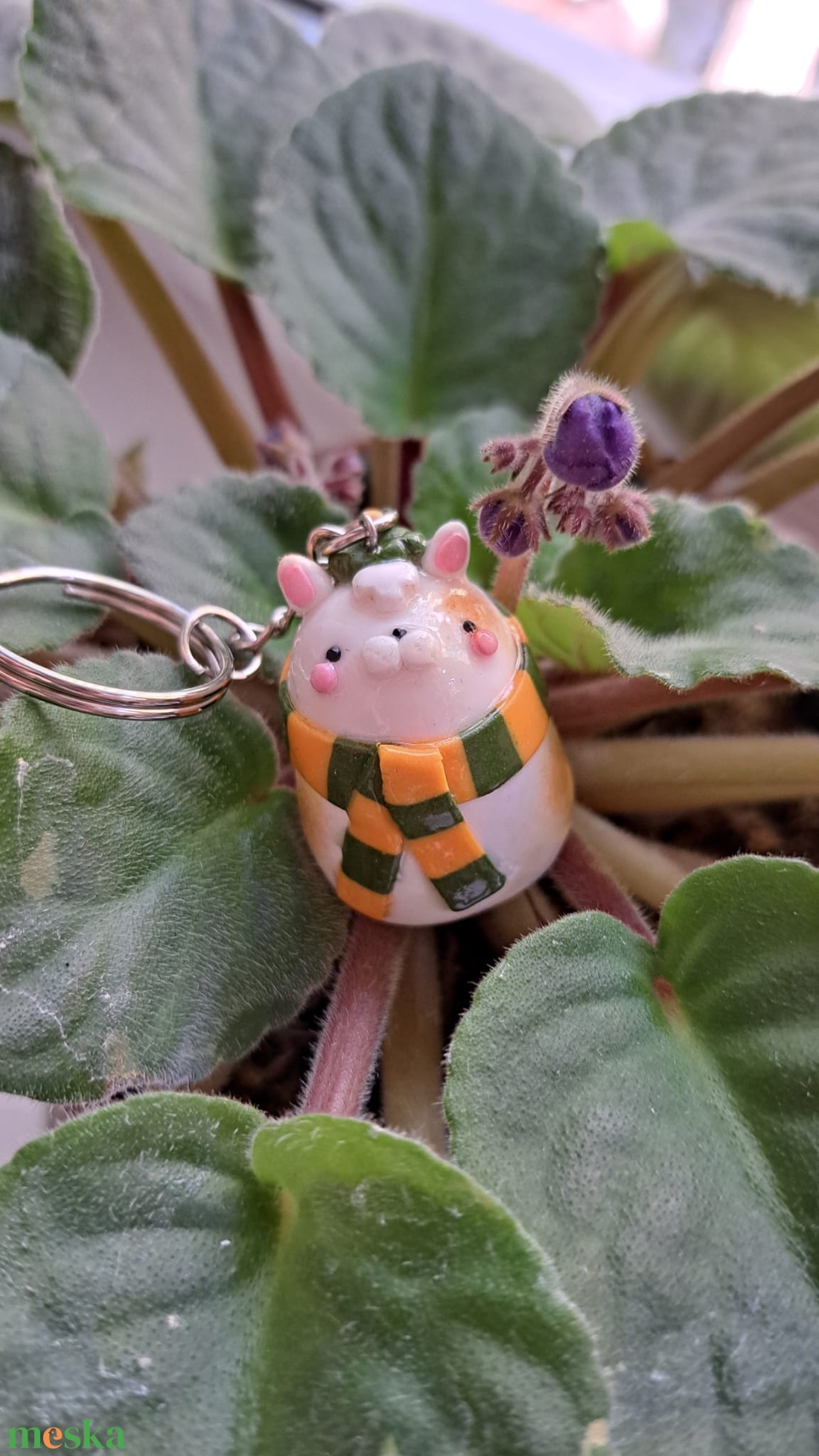 Muffler cat charm - táska & tok - kulcstartó & táskadísz - táskadísz - Meska.hu