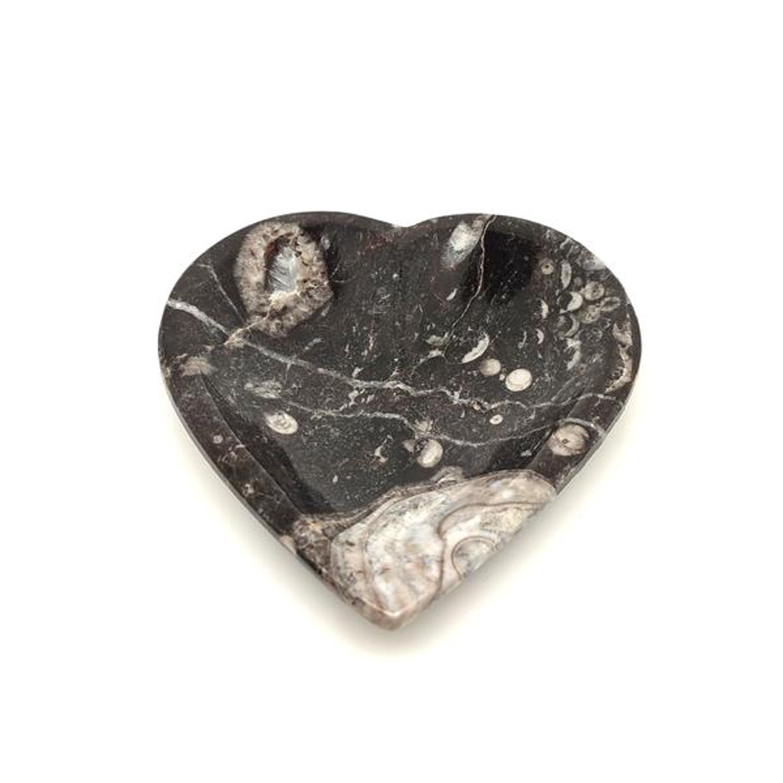Ammonitesz tál szív 10cm - otthon & életmód - dekoráció - asztal és polc dekoráció - dekorációs tál, tartó - Meska.hu