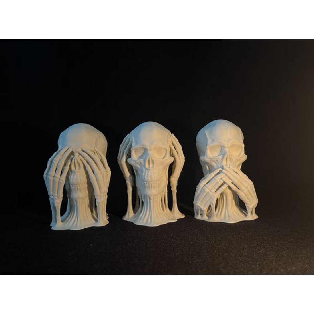 3D nyomtatott Nem hall, nem lát, nem szól koponya szobor - otthon & életmód - dekoráció - halloween - halloweeni dekoráció - Meska.hu 3D nyomtatott Nem hall, nem lát, nem szól koponya szobor - otthon & életmód - dekoráció - halloween - halloweeni dekoráció - Meska.hu