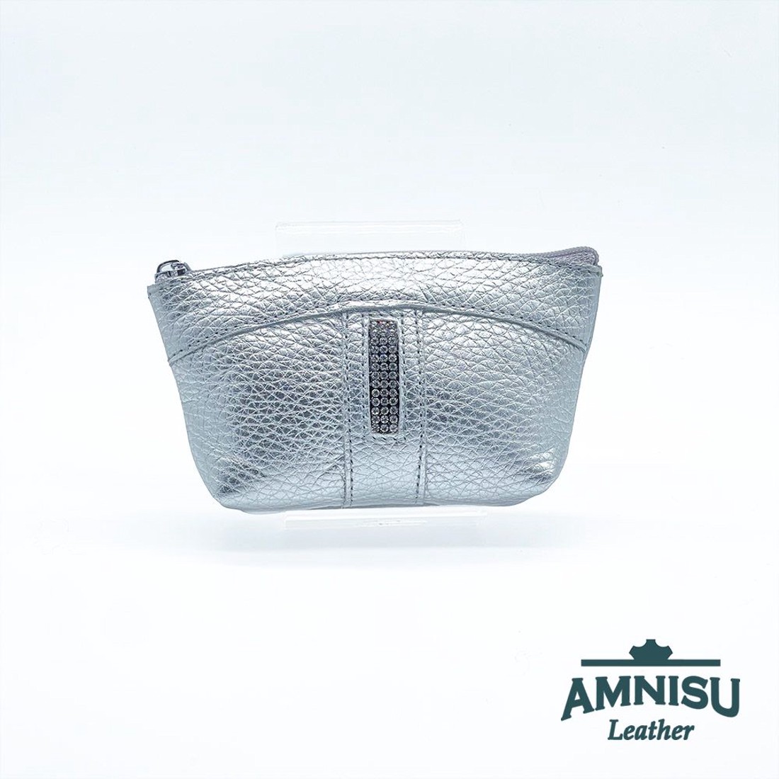 Ezüst egy cipzáras egyenes swarovski köves kulcstartó E1008 -  - Meska.hu