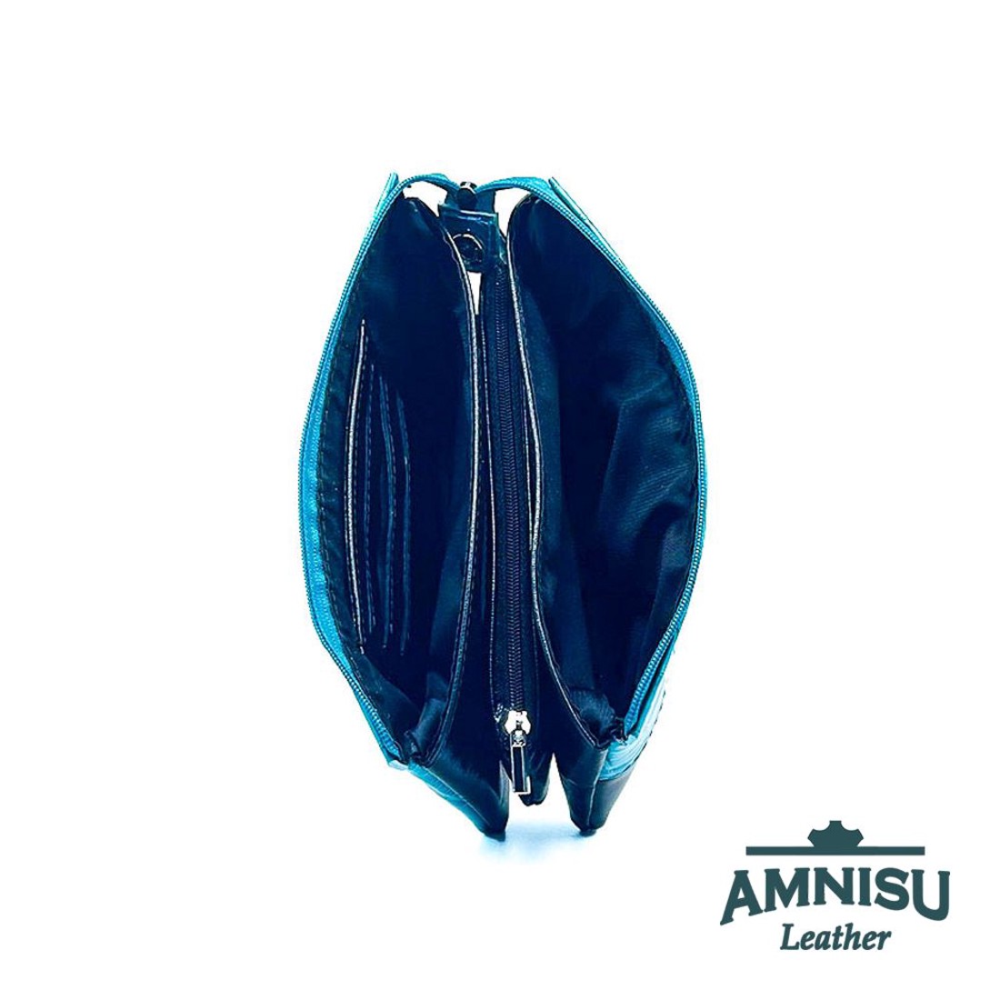 Türkizkék lakk krokkómintás - fekete lakk egyenes swarovski köves női pénztárca G6020 - táska & tok - pénztárca & más tok - pénztárca - női pénztárca - Meska.hu